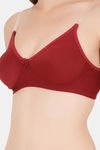 Floret Double Layered  Non Wired 3/4Th Coverage T-Shirt Bra - Pink Maroon — thumbnail 5