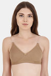 Floret Double Layered  Non Wired 3/4Th Coverage T-Shirt Bra - Red Nude — thumbnail 2