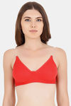Floret Double Layered  Non Wired 3/4Th Coverage T-Shirt Bra - Red Red — thumbnail 2