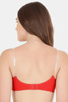 Floret Double Layered  Non Wired 3/4Th Coverage T-Shirt Bra - Red Red — thumbnail 4