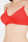 Floret Double Layered  Non Wired 3/4Th Coverage T-Shirt Bra - Red Red — thumbnail 5