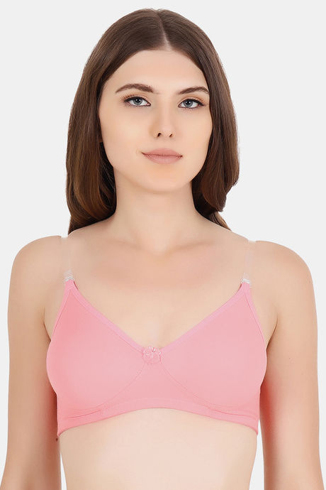 Floret Double Layered  Non Wired 3/4Th Coverage T-Shirt Bra - Rose Rose — image 2