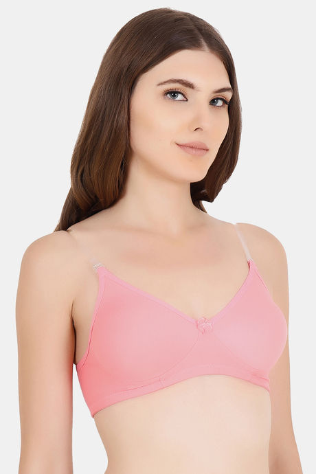 Floret Double Layered  Non Wired 3/4Th Coverage T-Shirt Bra - Rose Rose — image 3