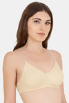 Floret Double Layered  Non Wired 3/4Th Coverage T-Shirt Bra - Skin Skin — thumbnail 3