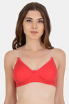 Floret Double Layered  Non Wired 3/4Th Coverage T-Shirt Bra - Tomato Maroon — thumbnail 6