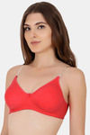 Floret Double Layered  Non Wired 3/4Th Coverage T-Shirt Bra - Tomato Maroon — thumbnail 7
