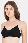 Floret Double Layered  Non Wired 3/4Th Coverage T-Shirt Bra - White Black — thumbnail 3