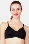Floret Double Layered  Non Wired 3/4Th Coverage T-Shirt Bra - Black Black — thumbnail 2