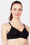 Floret Double Layered  Non Wired 3/4Th Coverage T-Shirt Bra - Black Black — thumbnail 3