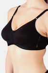 Floret Double Layered  Non Wired 3/4Th Coverage T-Shirt Bra - Black Black — thumbnail 6