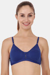 Floret Double Layered  Non Wired 3/4Th Coverage T-Shirt Bra - Blue Tomato — thumbnail 2