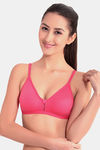 Floret Double Layered  Non Wired 3/4Th Coverage T-Shirt Bra - Blue Tomato — thumbnail 6