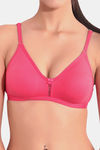 Floret Double Layered  Non Wired 3/4Th Coverage T-Shirt Bra - Blue Tomato — thumbnail 8