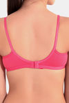 Floret Double Layered  Non Wired 3/4Th Coverage T-Shirt Bra - Blue Tomato — thumbnail 9