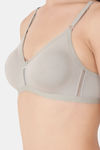 Floret Double Layered  Non Wired 3/4Th Coverage T-Shirt Bra - Cool Grey Iceberg — thumbnail 9