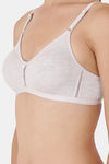 Floret Double Layered  Non Wired 3/4Th Coverage T-Shirt Bra - Cool Grey Lime Green — thumbnail 5