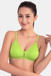 Floret Double Layered  Non Wired 3/4Th Coverage T-Shirt Bra - Cool Grey Lime Green — thumbnail 6