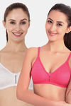 Floret Double Layered  Non Wired 3/4Th Coverage T-Shirt Bra - Cool Grey Tomato — thumbnail 1