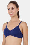 Floret Double Layered  Non Wired 3/4Th Coverage T-Shirt Bra - Lime Green Blue — thumbnail 3