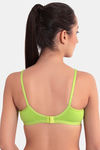 Floret Double Layered  Non Wired 3/4Th Coverage T-Shirt Bra - Lime Green Blue — thumbnail 8