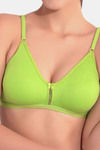 Floret Double Layered  Non Wired 3/4Th Coverage T-Shirt Bra - Lime Green Blue — thumbnail 9