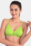 Floret Double Layered  Non Wired 3/4Th Coverage T-Shirt Bra - Lime Green Iceberg — thumbnail 6