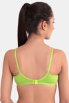 Floret Double Layered  Non Wired 3/4Th Coverage T-Shirt Bra - Lime Green Iceberg — thumbnail 8