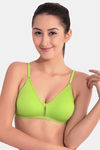 Floret Double Layered  Non Wired 3/4Th Coverage T-Shirt Bra - Lime Green Lime Green — thumbnail 2