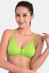 Floret Double Layered  Non Wired 3/4Th Coverage T-Shirt Bra - Lime Green Tomato — thumbnail 2