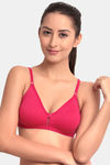 Floret Double Layered  Non Wired 3/4Th Coverage T-Shirt Bra - Magenta Marigold — thumbnail 2