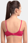 Floret Double Layered  Non Wired 3/4Th Coverage T-Shirt Bra - Magenta Marigold — thumbnail 4