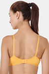 Floret Double Layered  Non Wired 3/4Th Coverage T-Shirt Bra - Marigold Tomato — thumbnail 4