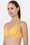 Floret Double Layered  Non Wired 3/4Th Coverage T-Shirt Bra - Marigold Yellow — thumbnail 3