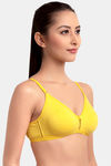 Floret Double Layered  Non Wired 3/4Th Coverage T-Shirt Bra - Marigold Yellow — thumbnail 7