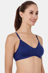 Floret Double Layered  Non Wired 3/4Th Coverage T-Shirt Bra - Nude Blue — thumbnail 3