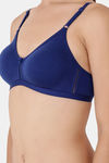 Floret Double Layered  Non Wired 3/4Th Coverage T-Shirt Bra - Nude Blue — thumbnail 5