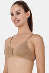Floret Double Layered  Non Wired 3/4Th Coverage T-Shirt Bra - Nude Blue — thumbnail 7