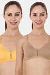 Floret Double Layered  Non Wired 3/4Th Coverage T-Shirt Bra - Nude Marigold — thumbnail 1
