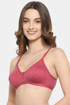 Floret Double Layered  Non Wired 3/4Th Coverage T-Shirt Bra - Pink China Rose — thumbnail 3
