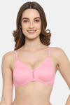 Floret Double Layered  Non Wired 3/4Th Coverage T-Shirt Bra - Pink China Rose — thumbnail 6