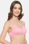 Floret Double Layered  Non Wired 3/4Th Coverage T-Shirt Bra - Pink China Rose — thumbnail 7