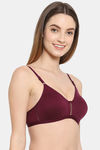 Floret Double Layered  Non Wired 3/4Th Coverage T-Shirt Bra - Pink Wine — thumbnail 7
