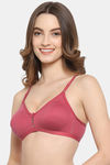 Floret Double Layered  Non Wired 3/4Th Coverage T-Shirt Bra - Red China Rose — thumbnail 3