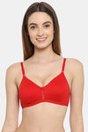 Floret Double Layered  Non Wired 3/4Th Coverage T-Shirt Bra - Red China Rose — thumbnail 6