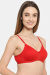 Floret Double Layered  Non Wired 3/4Th Coverage T-Shirt Bra - Red China Rose — thumbnail 7