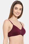 Floret Double Layered  Non Wired 3/4Th Coverage T-Shirt Bra - Red Wine — thumbnail 3