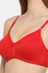 Floret Double Layered  Non Wired 3/4Th Coverage T-Shirt Bra - Red Wine — thumbnail 9