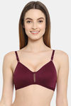 Floret Double Layered  Non Wired 3/4Th Coverage T-Shirt Bra - Wine Wine — thumbnail 2