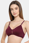 Floret Double Layered  Non Wired 3/4Th Coverage T-Shirt Bra - Wine Wine — thumbnail 4