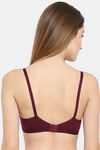 Floret Double Layered  Non Wired 3/4Th Coverage T-Shirt Bra - Wine Wine — thumbnail 5